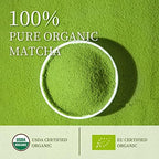 Chaism Ceremonial Grade Matcha Green Tea Powder - Premium First Harvest USDA Organic Gluten-Free Vegan, 100% Pure Unsweetened No Additives, 1.06oz Tin
