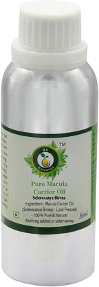 R V Essential Marula Oil | Sclerocarya Birrea | for Face, Skin Care, Hair Care, Scalp Massage, Nails, Body Massage, Nourishing Hair Oil | 100% Pure Natural | Cold Pressed | 300ml | 10oz