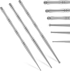 3 Pcs Acupuncture Pen Acupressure Pen Facial Reflexology Tools for Muscle Tension and Pain Relief Stainless Steel Double Headed Face Stick Fascia Tool Deep Tissue Massage Tool
