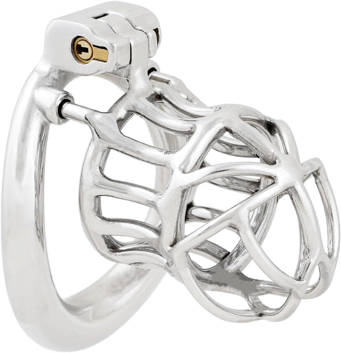 Ternence Male Chastity Device 304 Stainless Steel Ergonomic Design Heavy-Duty Model Chastity Cage Closed Ring Chastity Belt Adult Game Sex Toy X050 50mm