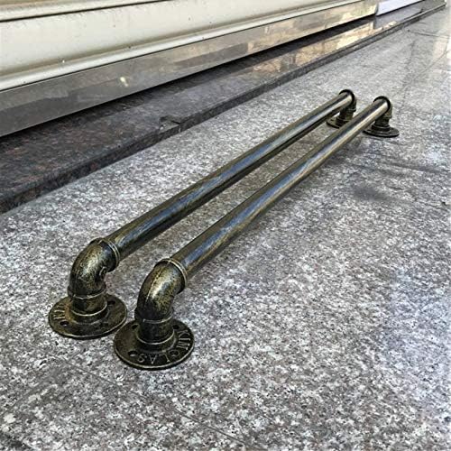 Outdoor Grab Rail, Staircase Handrail Banister Stairs Rail Support Kit, Stairway Railing for Indoor Outdoor Hand Rails/External Outside Wall Mount, Antique Bronze (Size : 3ft/90cm)