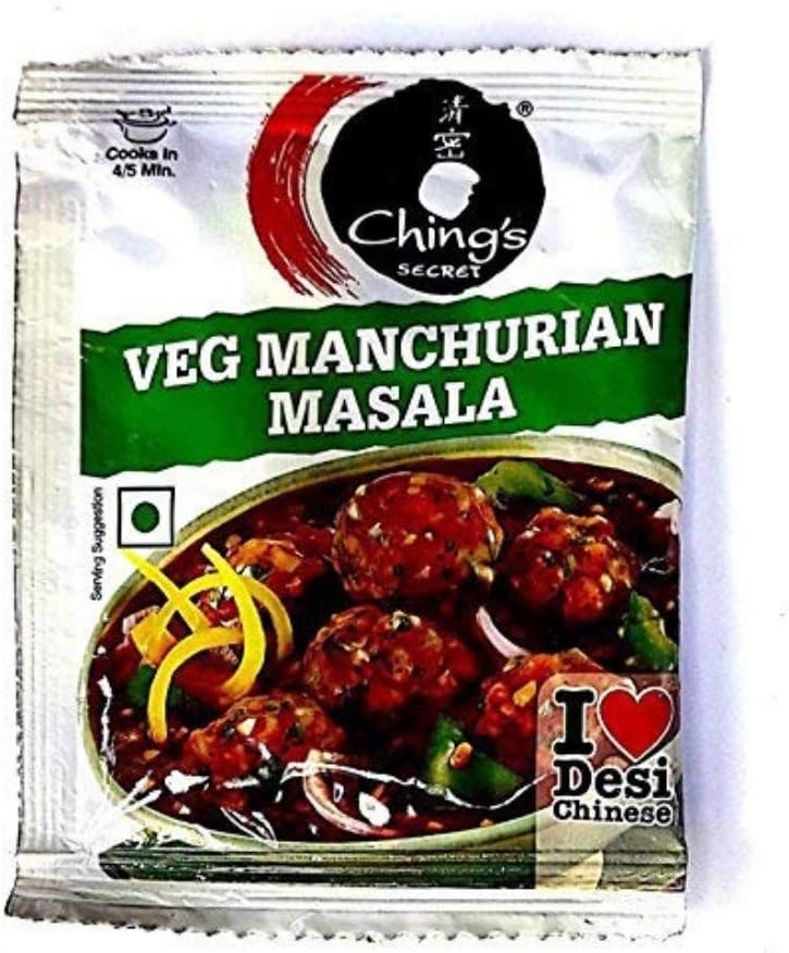 Chings,Manchurian Masala Taste Enhancer Taste of Indian Food Seasonings, Pack of 10 Indian Snacks