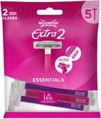 Wilkinson Sword Extra 2 Beauty Disposable Razors for Women, Pack of 5