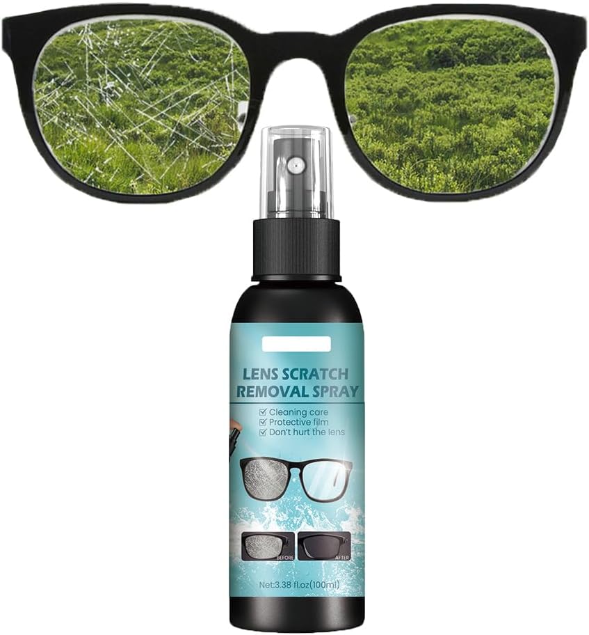 XIRUJNFD Lens Scratch Removal Spray, Eyeglass Scratch Remover, Glasses Lens Scratch Remover, Eyeglass Scratch Repair, Glass Lens Scratch Remover, Scratch Remover for Eyeglasses (1Pcs)