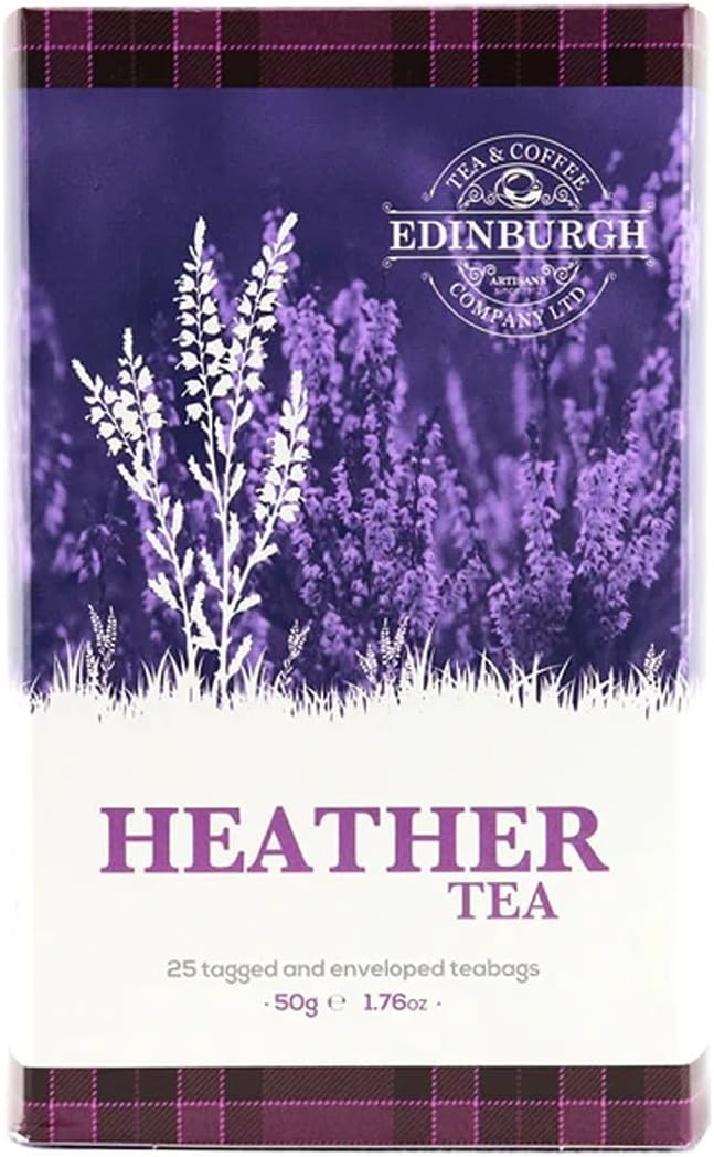 Edinburgh Tea and Coffee Company Heather Blossoms Tea African and Assam Black Tea Scottish Blend Hot Drink 25 Tea Bags