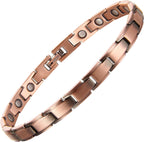 MagEnergy Copper Ankle Bracelet for Women, Christian Magnetic Anklets with 3500 Gauss Magnets, Adjustable Biblical Cross Anklet, Jewelry Gift