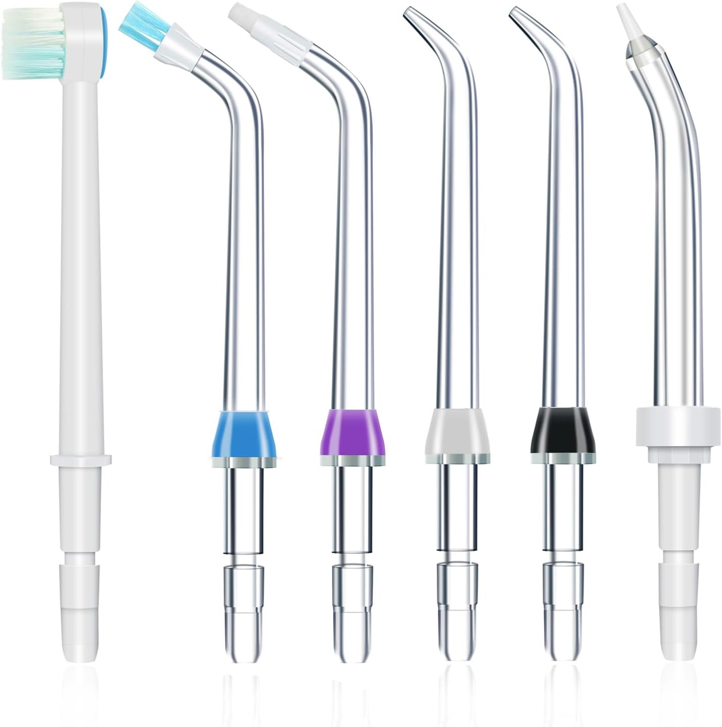 Replacement Tips for Waterpik Water Flosser,Replacement Classic Jet Tips Compatible Brush Heads for Waterpik (AquaFlosser 6 Tips)