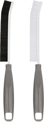 2Pcs Crevice Cleaning Brush, Lescli Hard Bristle Multi-Purpose Cleaning Tools, 2025 New Ergonomic Right Hand Handle Design Grout Brush, Small Cleaning Brush for Household Use Kitchen Bathroom Toilet