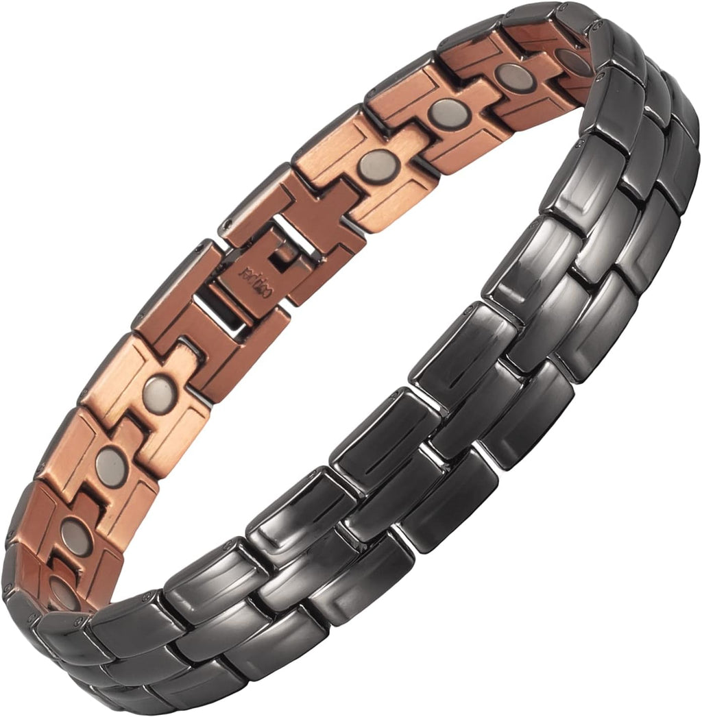 Pure Copper Bracelet for Men, Magnetic Bracelet with Magnets (K)