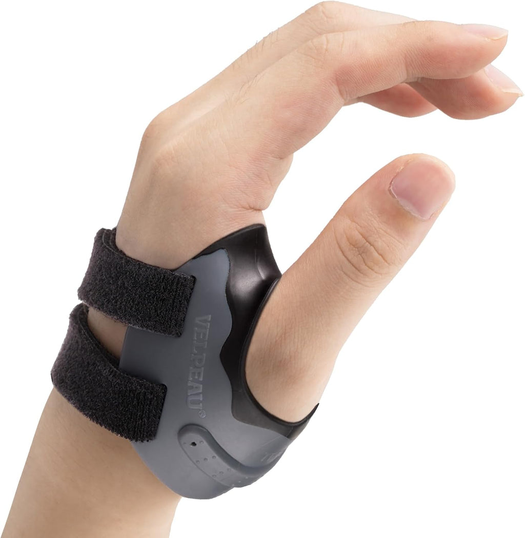 Velpeau CMC Joint Thumb Arthritis Support Brace - Soft & Hard Plastic Compose - with Thumb Compression Sleeve, Stabilizes Thumb CMC Joint Without Limiting Hand Function (Black, Left - Small)