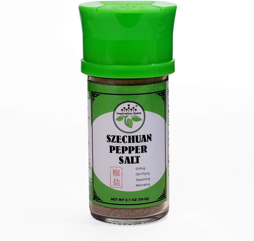 Inspiration Spice Szechuan Pepper Salt Spice Jar - Gourmet Seasoning | Perfect for Grilling, Stir-Frying, Marinating & Seasoning (59.2g / 2.1oz)