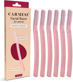 Carmesi Facial Razor for Women | Painless & Precision Face Hair Removal | for Peach Fuzz, Eyebrow, Chin & Upper Lip | Gentle Exfoliation & Smoother Skin | 3 Count (Pack of 2)