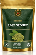 Spice Magic Ground Sage, 4 oz (113g)- Premium Ground Herb for Savory Dishes, Perfect for Stuffing, Sausages, Poultry, and Roasted Vegetables