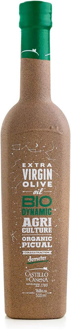 Castillo de Canena Organic Extra Virgin Olive Oil | 500 Milliliters/16.9 Ounces | Cold Pressed | From Spain | Biodynamic & 100% Environmentally Sustainable (Picual)