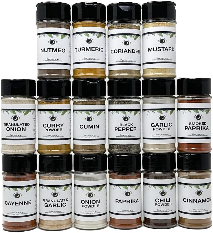 Premium | Spice Pantry Collection | All Natural | Variety or Gift Pack | 16 Pack | 3.5 fl. oz. Shakers | Crafted in Small Batches | Essential Flavors for Every Kitchen!