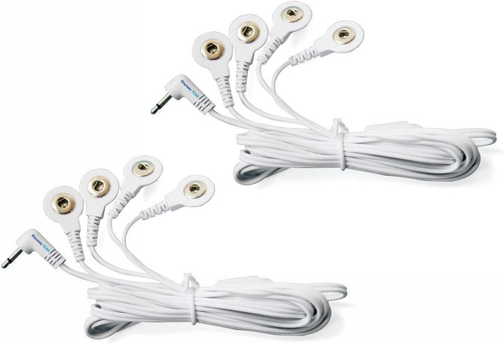 Discount TENS Brand - Tens Lead Wires, Port Doubler with a 2.5mm Plug and Four 3.5mm Snap Connectors (2 Pack)