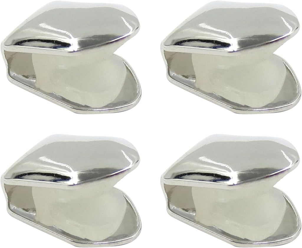 Grillz Gold Tooth Cap,18K Gold Silver Plated Grillz,Hip Hop Teeth Accessories,Plain Single Tooth Cap for Teeth Mouth,Realistic Fake Teeth Grills for Party,Open Face Front Tooth Caps