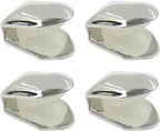 Grillz Gold Tooth Cap,18K Gold Silver Plated Grillz,Hip Hop Teeth Accessories,Plain Single Tooth Cap for Teeth Mouth,Realistic Fake Teeth Grills for Party,Open Face Front Tooth Caps