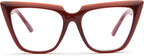 ZUVGEES Womens Chic Oversized CatEye Blue Light Blocking Reading Glasses Big Eyeglass Frames Large lens Computer Readers