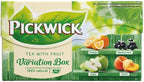 Pickwick Tea with Fruit Variation Box 20 Tea Bags - Orange, Blackcurrant, Apple, and Peach