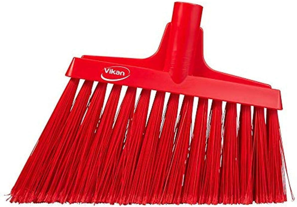 Vikan 29164 Flagged, Soft Angled Broom Red