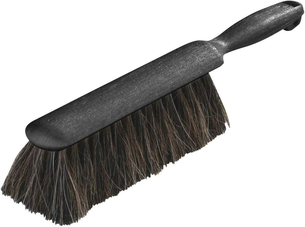 Carlisle 3622503 Flo-Pac Plastic Handle Counter Brush, Horsehair Blend Bristles, 2-1/2" Bristle Trim, 8" Length, Black (2)