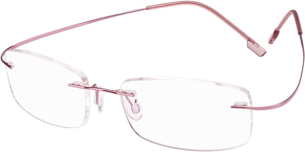 Memory Titanium Stainless Steel Rimless Flexible Reading Glasses