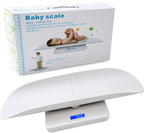 Baby Scale, Digital Baby Scale with Hold Function, Large LCD Display, Capacity 220Ib, Accurate to 10G, Height Measurement Range 0-60Cm (White)