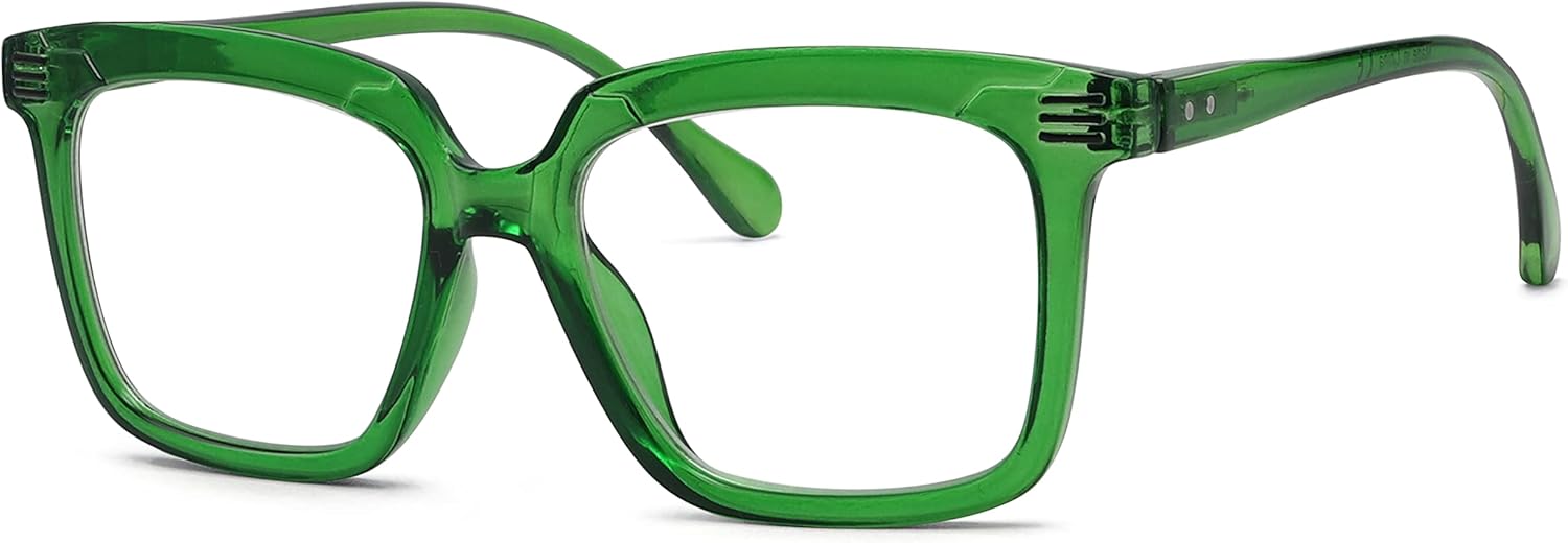 Eyekepper Square Reading Glasses for Women Large Frame Readers