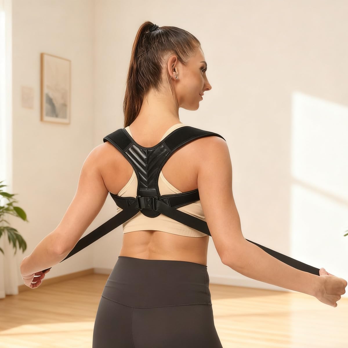 Posture Athletic Correctorfor Men and Women,Adjustable Brace Posture Support,Shoulder Straightener for Improving Hunchback