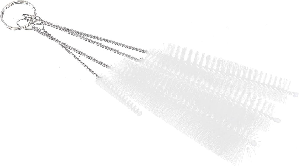 4 Pieces teapot spout Brush Nylon Bristle Cleaner for Electric Kettles, Vacuum Bottles, Cups and Bottles; Stainless Steel Handle