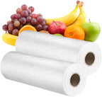 2 Rolls Plastic Produce Bags for Groceries, 30x40cm(12x16in) Durable Clear Food Storage Bags for Bread, Fruits, Vegetables, Shopping Poly Packing Bag, 700 Pcs