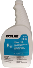Ecolab Lemon Lift Heavy Duty Kitchen & Bathroom Cleaner with Bleach- 20 FL OZ