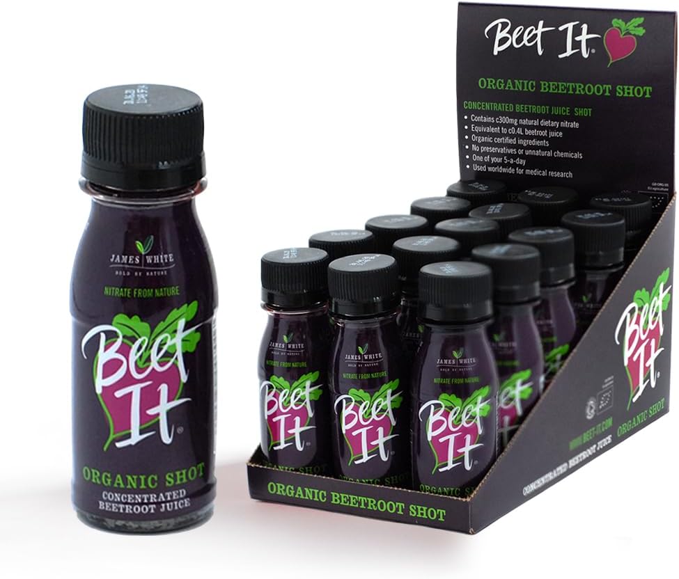 BEET IT Circulation Organic Beet Root Juice Shots - 300mg Dietary Nitrate for Heart Health Support (15 x 2.4 fl. oz.), Non-GMO, Natural Blood Pressure Support & Juice Shots