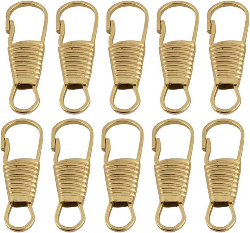 EXCEART 10pcs Detachable Zipper Pullers for Clothing Luggage Golden Multi-Purpose Zipper Accessories for Projects Backpacks Shoes
