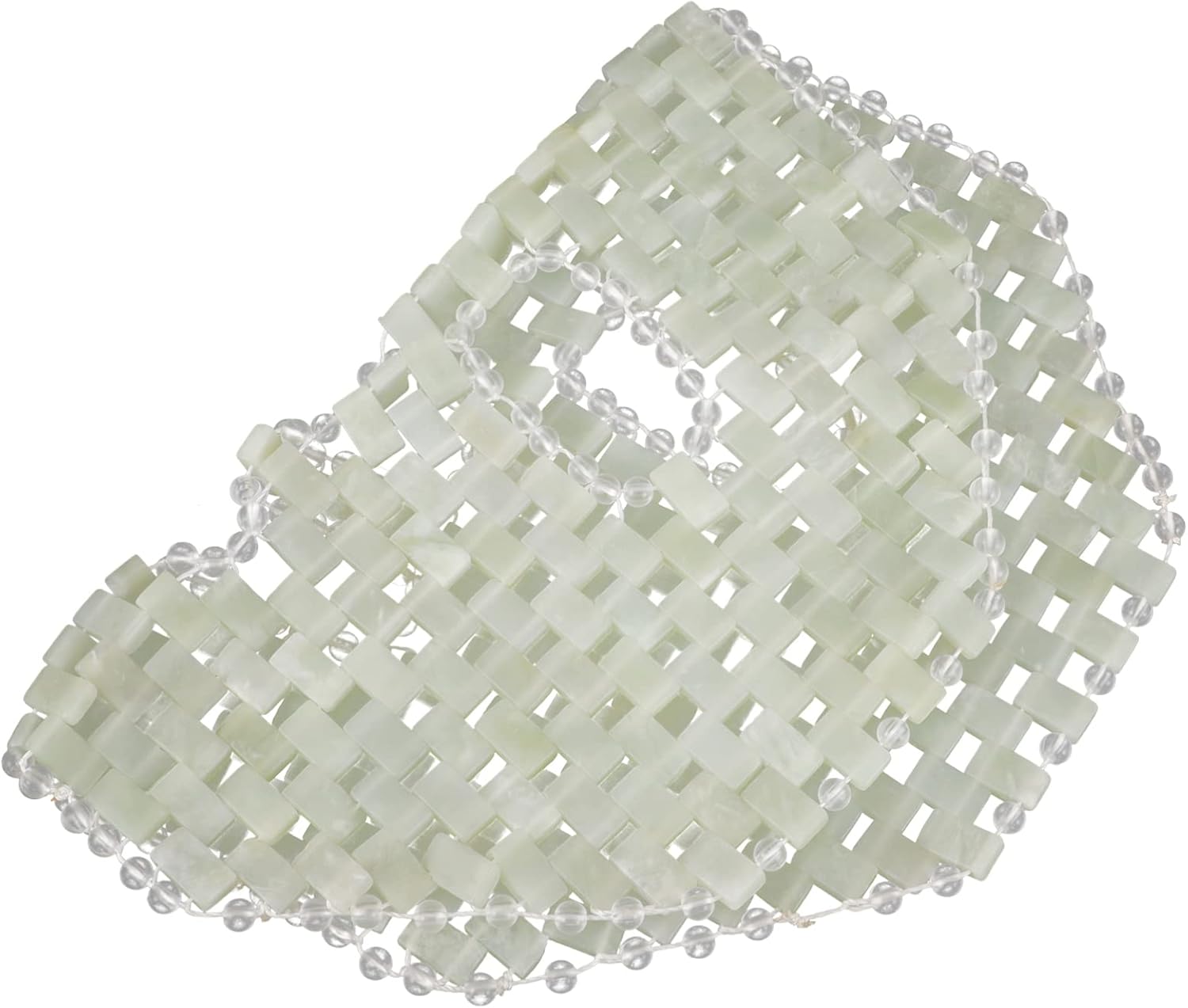 Jade Cooling Face Mask 11.02X8.26In Natural Stone Facial Massage Tool for Soothing Skin Pain and Reducing Facial Swelling at Home Spa