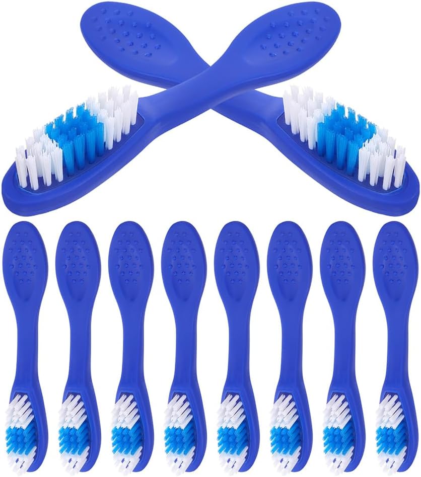 Anti-Self- Manual Toothbrush Short Handle Mini Toothbrush Bulk Pack for Prison Use with Soft Bristles and Compact Travel Design