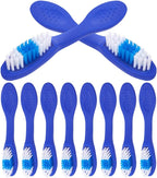 Anti-Self- Manual Toothbrush Short Handle Mini Toothbrush Bulk Pack for Prison Use with Soft Bristles and Compact Travel Design