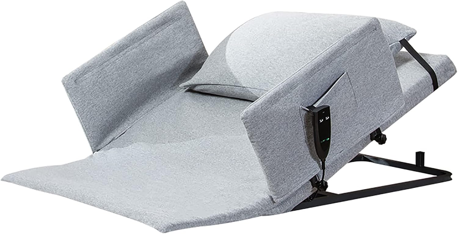 Electric Lift Bed Backrest for The Elderly, Lift Bed Backrest with Removable Headrest and Remote Control, Adjustable Sit-up Backrest Bracket, for Pregnant Women, After Surgery Recovery