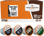 Fresh Roasted Coffee, Dark Roast Blend Variety Pack, K-Cup Compatible, 96 Count