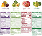Happy Baby Organics Stage 2 Baby Food Pouches, Gluten Free, Vegan & Healthy Snack, Clearly Crafted Fruit & Veggie Puree, Fruit & Veggie Variety Pack, 4 Ounces (Pack of 16), Amazon Exclusive