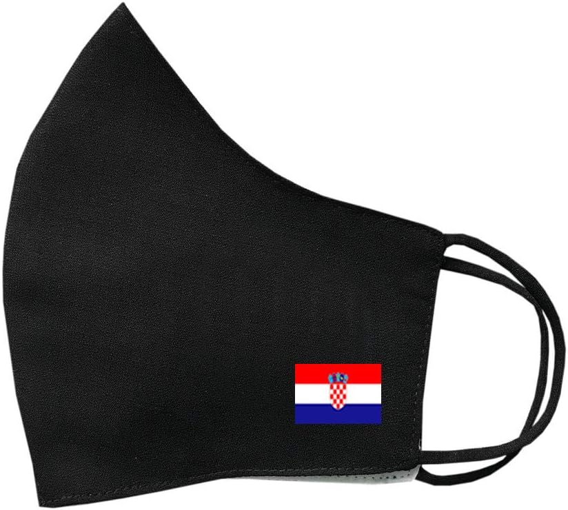 SET OF 4 X Croatia Flag Cotton Face Mask Protective Covering Washable Reusable Breathable Cover Croatian Mask