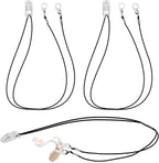 Flutesan 3 Pack Hearing Aid Anti Lost Clips with Lanyard, Secure Retention Cord Holder for Elderly, Lightweight Hearing Aid Safety Clip Accessories for Amplifiers