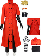 Adult Vash the Stampede Costume Suit Anime Trigun Vash Cosplay Uniform Red Trench Coat Halloween Outfits