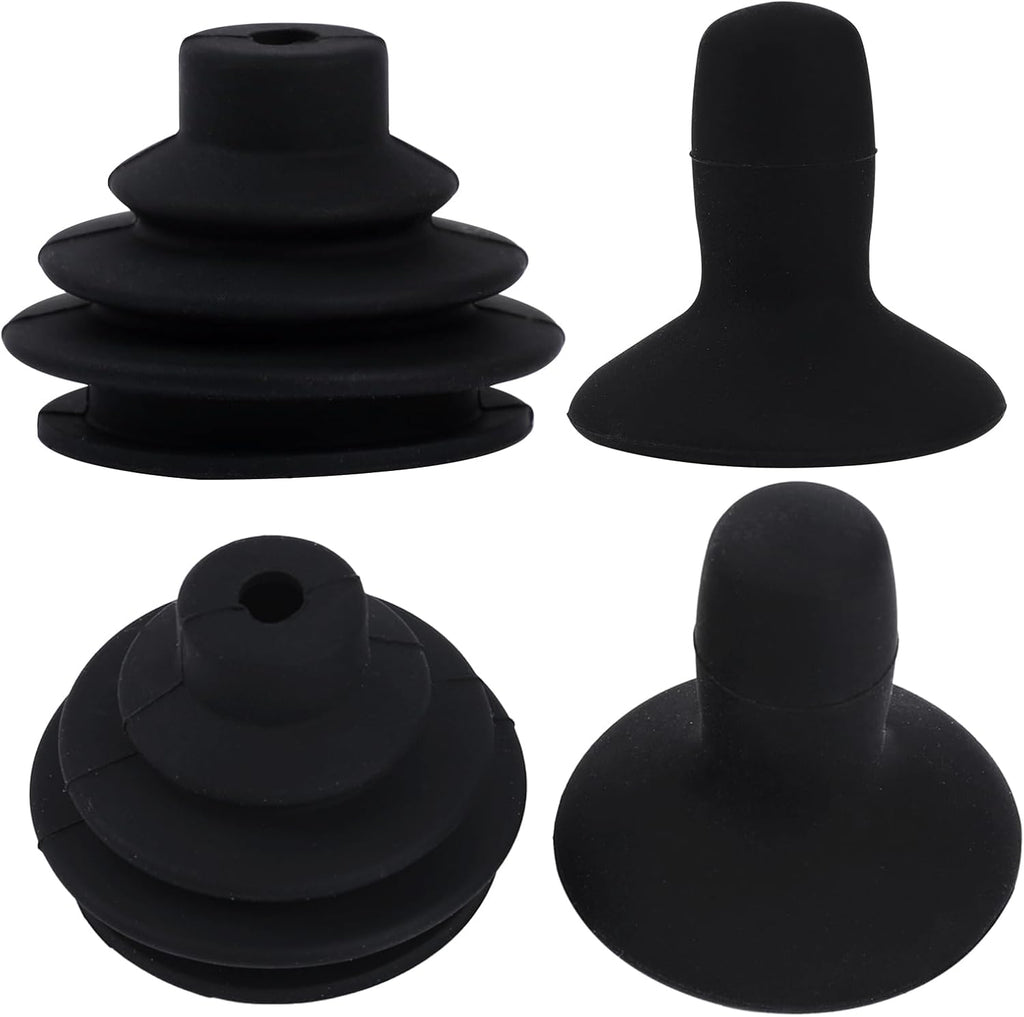 4 Pcs Wheelchair Joystick Button Cap Joystick Controller Knob and Gaiter Black Wheelchair Accessories Joysticks Button Cover Power Chair Parts for Electric Mobility Scooter Electric Drive