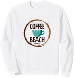 Coffee Beach Repeat: Coastal Caffeine Lover's Delight Sweatshirt