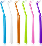 Fregum End Tuft Toothbrush for Orthodontic, Soft Bristles Angled Toothbrush for Braces, Implants, Retainers, Back Teeth, and Wisdom Teeth, 6 Pcs