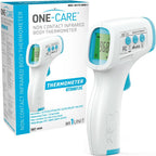 ONE-CARE Digital Infrared Thermometer HTD8813C - Non-Contact, Homedics Thermometer, High Accuracy, Fast Reading, Body & Room Temp, Newborn Baby to Adult, Fever Alarm, Large Display