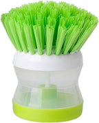 Kitchen Wash Tool Dish Plastic Brush with Washing Up Liquid Soap Dispenser Plastic