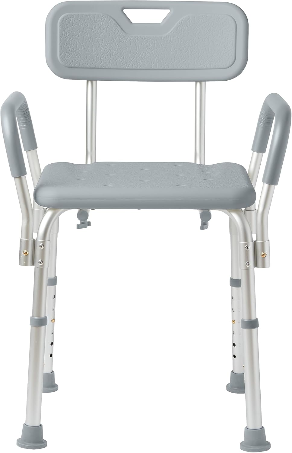 Medline Shower Chair with Backrest and Padded Armrests - 350 lb. capacity, Bath Bench, Seat, Stool for Independent Adult, Seniors, Elderly & Disabled Patients